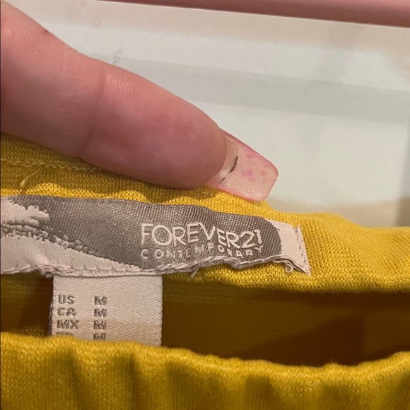 Forever 21 Yellow Off-Shoulder Mini Dress - Picture 2 of 2